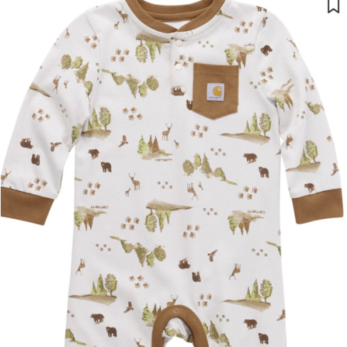 Carhartt Infant Boys' Tree Print Long Sleeve Onesie | Boot Barn