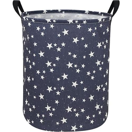 Star Laundry Hamper,Kids Laundry Basket CollapsibleBoys and Girls Storage Baskets for Home Decor,Office,Toy Organizer,(Blue Star)