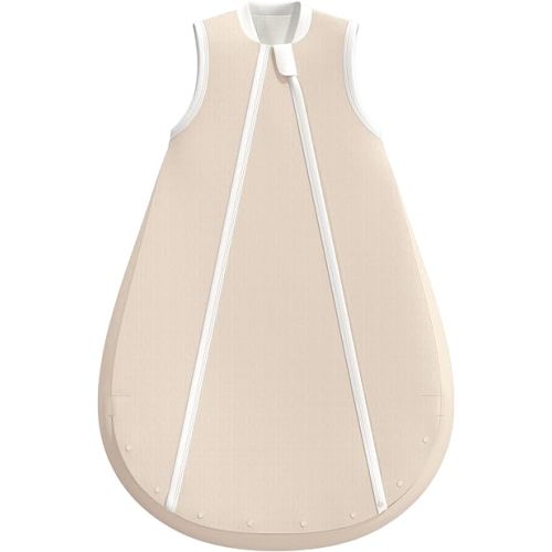 Baby Sleep Sack, Wearable Blanket with Outlast Temperature Regulation, 0-6 Months Baby Sleeping Bag, TOG 1.0 Sleeveless Toddler Sleep Sack for Babies, Beige, XL 32"-38"