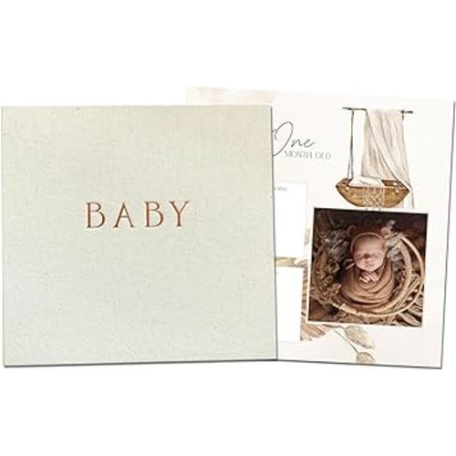 Peachly Unisex Baby Memory Book | Minimalist Baby