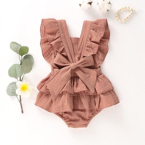 Back Bow Ruffle Romper