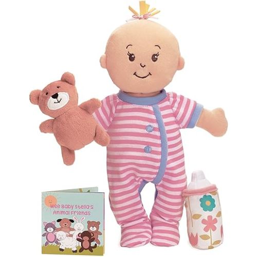 Manhattan Toy Wee Baby Stella Sleepy Time Scents Soft Doll Set, 12",Peach