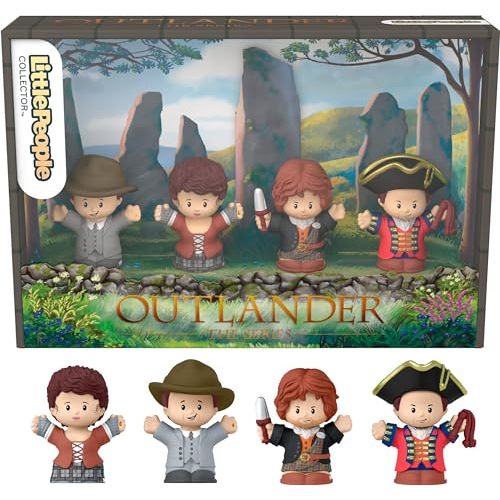 Little People Collector Outlander TV Show Special Edition Set for Adults & Fans, 4 Figures in a Display Box