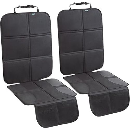JOYSKY Car Seat Protector 2 Pack, Waterproof Carseat Protector with Thickest Padding and Non-Slip Backing, Car Seat Cover for Under Child Carseat, Protect Your Vehicle Leather Interior
