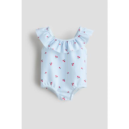 FRILL-TRIMMED SWIMSUIT