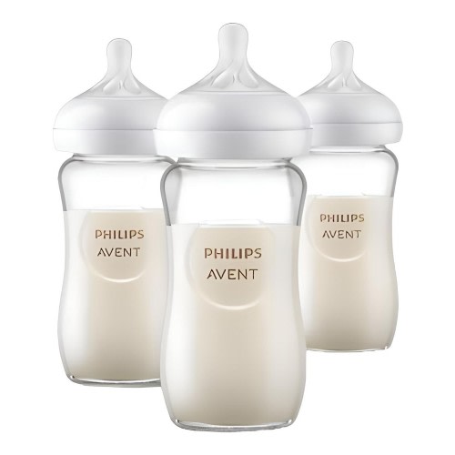Philips | Avent Glass Natural Baby Bottle 9oz. Set of 3
