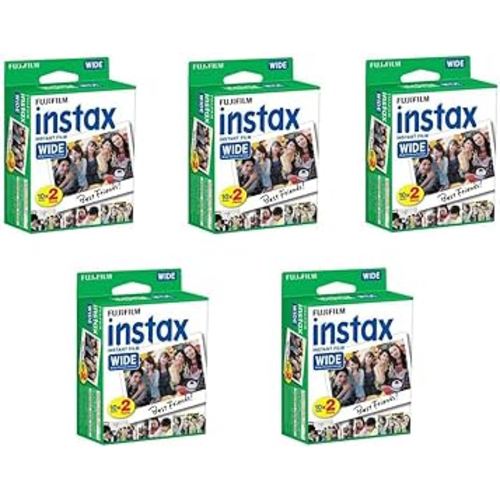 Fujifilm Instax Wide Instant Films for Fuji Instax Wide 210 200 100 300, Pack of 5