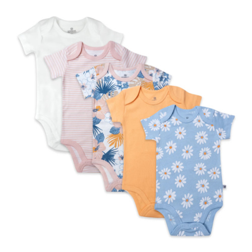 5-Pack Organic Cotton Short Sleeve Bodysuits | Honest Baby Clothing