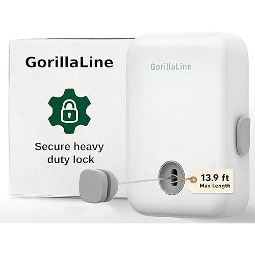 GorillaLine - Retractable Clothesline Indoor Outdoor Clothes Line | Heavy Duty Clothes Drying Laundry Line | Wall Mounted Drying Rack Clothing Line
