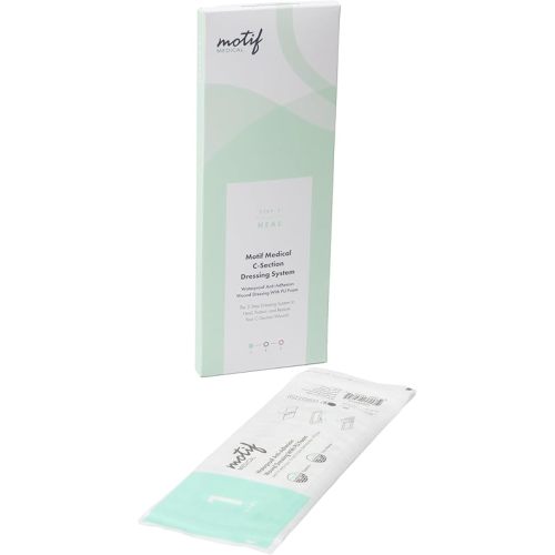Motif Medical Stage 1 Heal C-Section Scar Strips - 3-Step Scar Care Wound Dressing to Heal, Protect & Restore - Scar Patches for Surgical Scars - Scar Tape Bandage for Postpartum Care (Pack of 10)