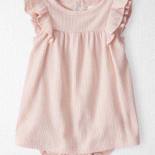 Pink Baby Pointelle Romper Made With Organic Cotton | Carter’s Oshkosh Canada