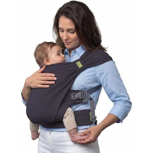 Boba Bliss Pre-Wrapped Baby Wrap Carrier, Newborn Sling, Charcoal