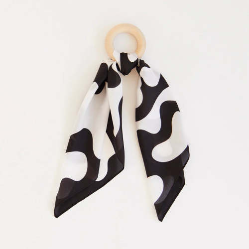 Black & White Shapes Playsilk Teether