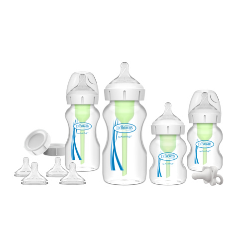 Dr. Brown's Natural Flow Anti-Colic Options+ Wide-Neck Baby Bottle Essentials Gift Set, BPA Free 0m+