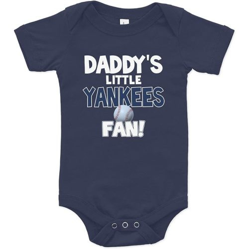 NanyCrafts Baby's Daddy's Little Yankees Fan Bodysuit, Baby Yankees Fan