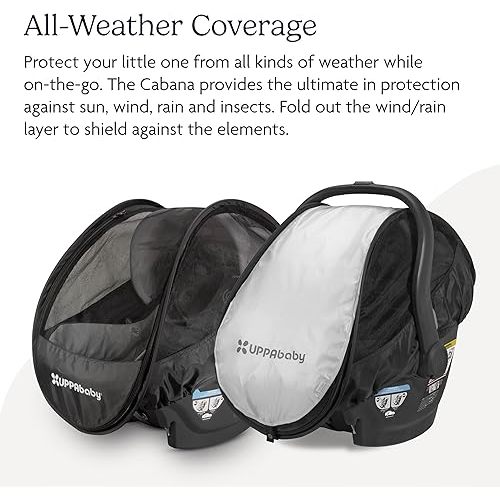 UPPAbaby Cabana / Universal Car Seat Fit / All-Weather Coverage / Ventilation Panels for Breathability