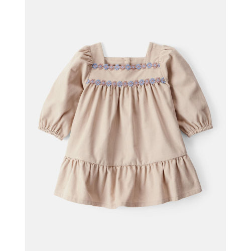 Baby Girl Corduroy Long-Sleeve Dress - Brown - OshKosh | Carter's