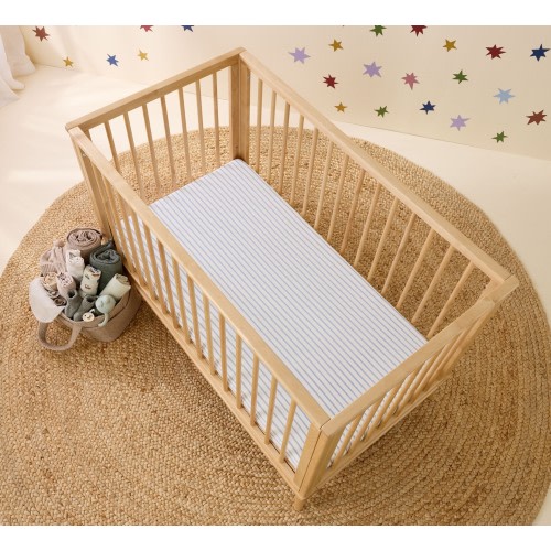 Bilbi Cot Fitted Sheet Coastal Stripe
