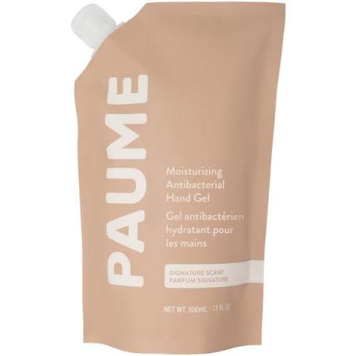 PAUME Moisturizing Antibacterial Hand Gel Sanitizer, Silicon & Paraben Free, No Artificial Fragrances & Vegan, 17 fl oz 500 mL
