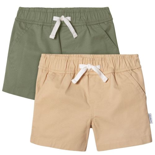 Gerber Baby Boys Grey/Blue Shorts, 2-Pack, 12 Months