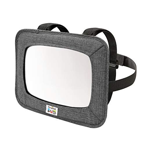GoldBug Soft Sided Rear & Forward Facing Safety Mirror for Baby & Toddler - Shatter Resistant - Jumbo Baby Car Mirror
