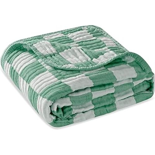Ultra Soft Muslin Baby Blanket, A Versatile Swaddle and Bed Blanket for Babies, Toddlers, Boys, and Girls (1 Pack).