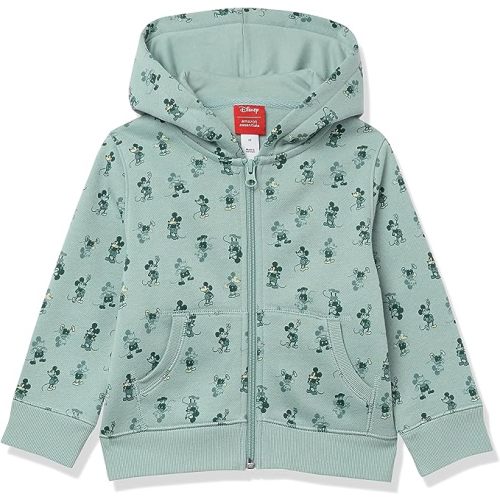 Amazon Essentials Disney | Marvel | Star Wars Boys and Toddlers' Fleece Zip-Up Hoodie Sweatshirts (Previously Spotted Zebra) - Mickey Peace