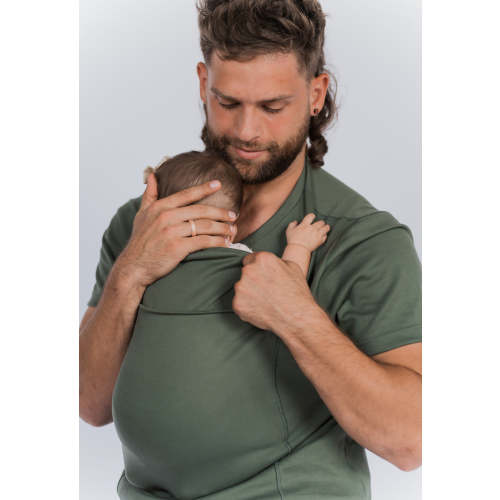 Lalabu Dad Shirt | Original Babywearing T-Shirt with Kangaroo Pouch | Baby Wrap Carrier for Newborns & Infants | Baby Wrap Carrier for Newborns | Essential for new Dads