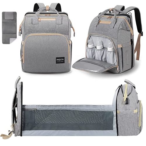 Diaper Bag Backpack，Baby Diaper Bags, Baby Shower Gifts, Multifunctional diaper backpack Large Capacity (Charcoal Grey)