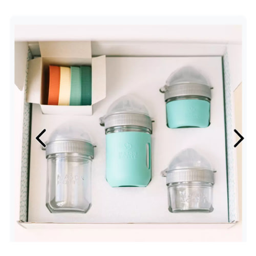 Healthy Baby Starter Gift Set – Mason Bottle