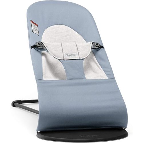 BABYBJÖRN Bouncer Balance Soft, Cotton/Jersey, Blue/Gray