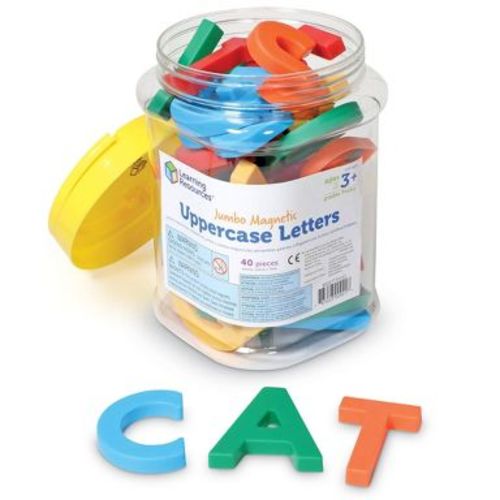 Learning Resources Jumbo Uppercase Magnetic Letters: Preschool Reading & Writing, Alphabet Magnets