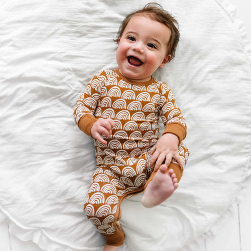 Rust Rainbows Bamboo Viscose Crescent Zippy
