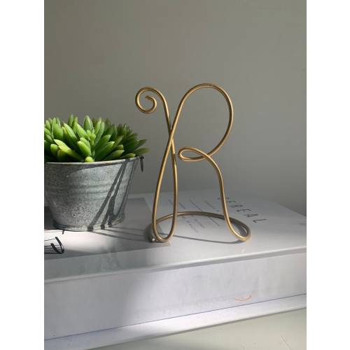 Custom Wire Art Letter, Shelf Decor, Personalized Metal Letter, Wedding Decor, Gold Home Decor, Home Sign Decor, 3D Letter, Unique Gift