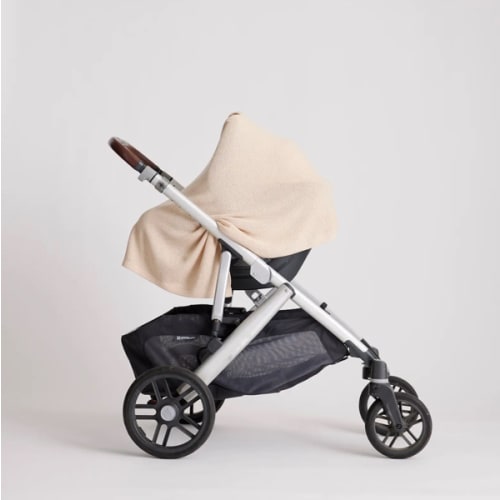 Lightweight Cotton Cashmere Nursing Shawl in Heather Oatmeal