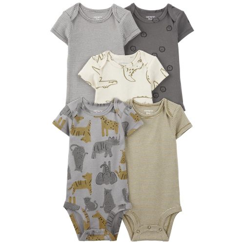 Baby 5-Pack Striped Alligator Short-Sleeve Bodysuits - Carter's | Carter's