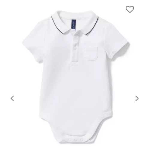Baby White Polo Bodysuit by Janie and Jack