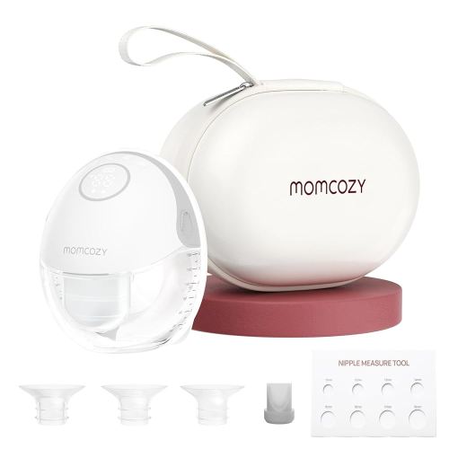 Momcozy Breast Pump Hands Free Mobile Style | M6, Wearable Breastfeeding Pump Ideal Rhythm for More Milk, DoubleFit Flange More Fit & Discreet with 3 Modes & 9 Levels, 24mm - 1 Pack Quill Gray