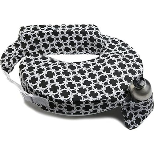 My Brest Friend Original Nursing Pillow Cover - Slipcovers for Baby - Adjustable Fit, Easy Care, Durable - Original Nursing Pillow Not Included, Black and White Marina