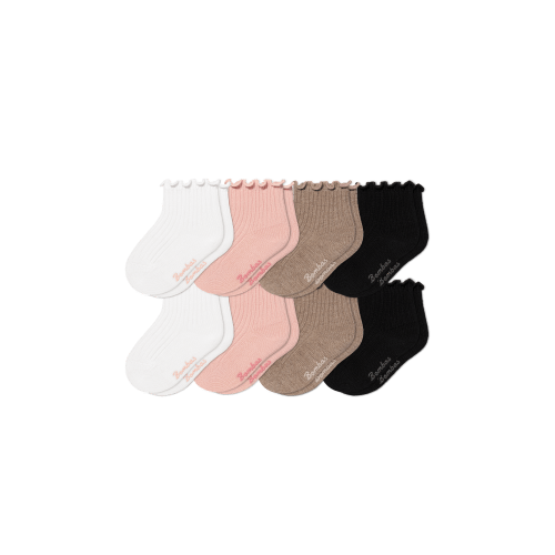 Bombas Baby Ruffle Rib Calf Sock 8-Pack (0-6 Months)