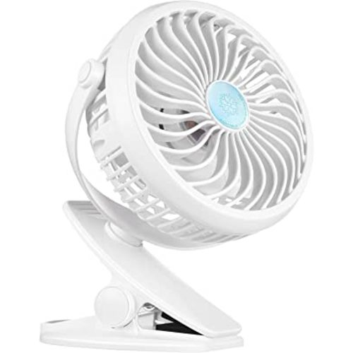 TCJJ Portable Clip on Fan,Rechargeable Stroller Fan With 3 Speeds and Rotatable USB Battery Operated Clip Fan for Car Seat Crib Stroller Bike Treadmill Office.
