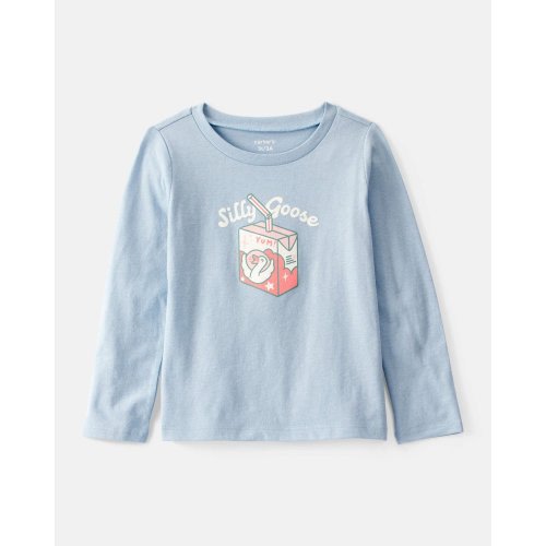 Toddler Girl Silly Goose Long-Sleeve Graphic Tee - Blue - Carter's | Carter's
