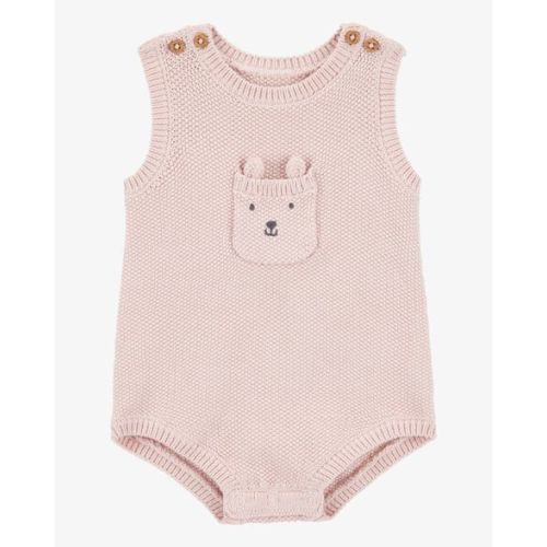 Baby Solid Cotton Romper - Pink - Carter's | Carter's