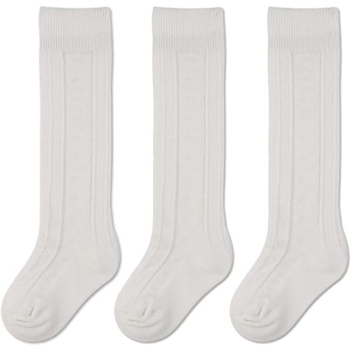 EPEIUS Baby Knee High Socks - Baby Girls Seamless Tube Ruffled Stockings Cotton Long Socks Over the Knee Sox 0-6 Years