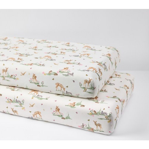 AERIN Fawn Organic Crib Fitted Sheet