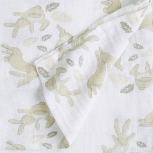 Patina Vie Muslin Swaddle Blanket Set - Bunnies 4pc