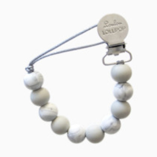 Loulou Lollipop Lolli Silicone Pacifier Clip - Briar Marble