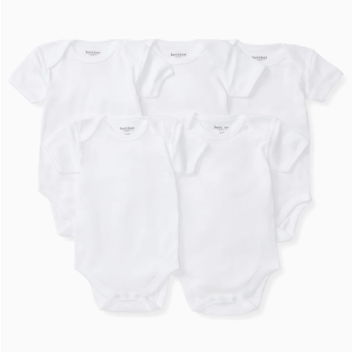 Bee Essentials Organic Short Sleeve Baby Bodysuit 5 Pack | Burt's Bees Baby®