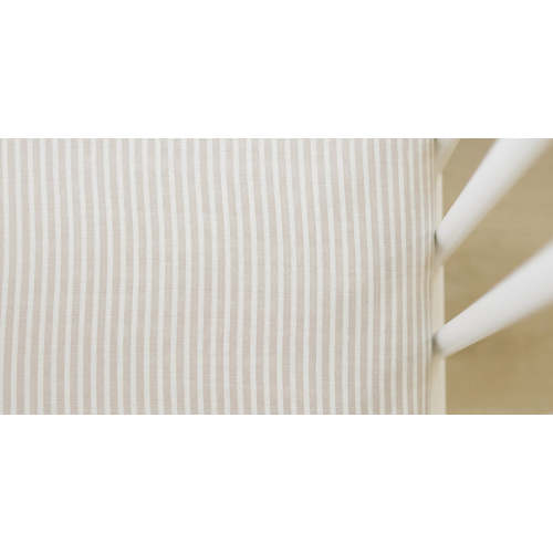 Taupe Stripe Muslin Crib Sheet