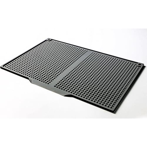 Silicone Dish Drying Mat, Non-Slip (17.7" x 12.2", Black)